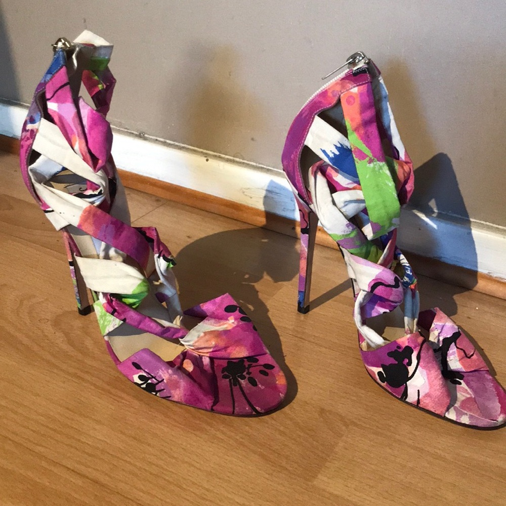 Jimmy Choo Pink High Heel Open toed Sandal